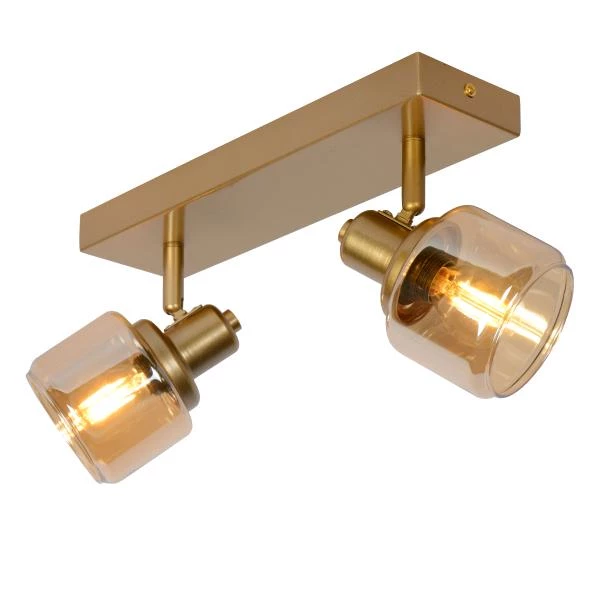 Lucide BJORN - Ceiling spotlight - 2xE14 - Matt Gold / Brass - detail 3